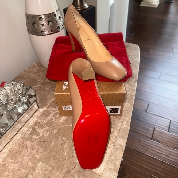 🔥🔥🔥Authentic Christian Louboutin Viva Pump 85 Nude Size 10.5 - Picture 10 of 16